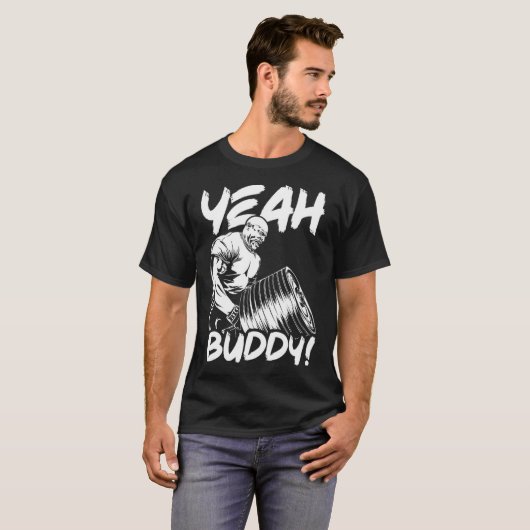 Yeah Buddy - Ronnie Coleman T-bar Row - Gym Motiva T-shirt (Voorkant volledig)