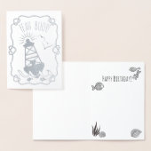 Yeah Buoy Funny Nautical Pun | Gelukkige verjaarda Folie Kaarten (Display)