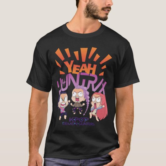 Yeah HUNTRX Officieel Gelicentieerd jong vintage T-shirt (Voorkant)