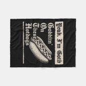 Yeah I'm Goth Gobblin' On These Hot Dogs  Fleece Deken (Voorkant (Horizontaal))