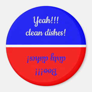 Yeah Schoon/Boe Vuile Rood/Wit/Blauw Magnet voor v
