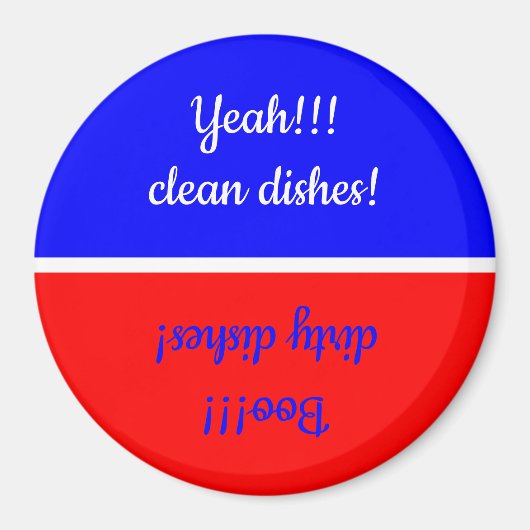 Yeah Schoon/Boe Vuile Rood/Wit/Blauw Magnet voor v (Voorkant)