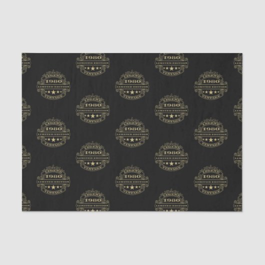 Year 1980 Birthday Tissuepapier (Voorkant)