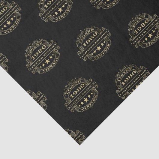 Year 1980 Birthday Tissuepapier (Detail)