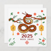 Year 2025 Wood Snake. Chinese horoscope  (Voorkant / Achterkant)