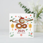 Year 2025 Wood Snake. Chinese horoscope  (Staand voorkant)