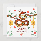 Year 2025 Wood Snake. Chinese horoscope  (Voorkant)