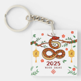 Year 2025 Wood Snake. Chinese horoscope Sleutelhanger