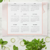 Year 2026 Custom Photo Calendar Kitchen Towel Theedoek (Gevouwen)