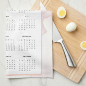 Year 2026 Custom Photo Calendar Kitchen Towel Theedoek (Quarter Fold)