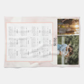Year 2026 Custom Photo Calendar Kitchen Towel Theedoek (Horizontaal)