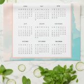 Year 2026 Custom Photo Calendar Kitchen Towel Theedoek (Gevouwen)