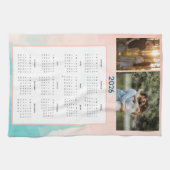 Year 2026 Custom Photo Calendar Kitchen Towel Theedoek (Horizontaal)