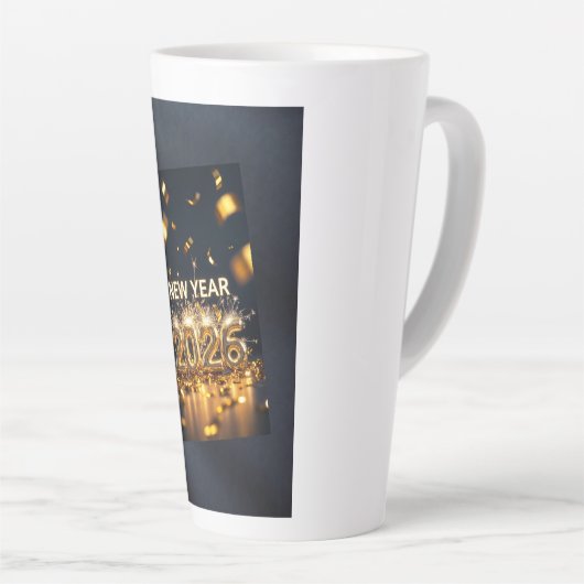 Year 2026 – Fresh Start, Greet Latte Mug Latte Mok (Rechterhoek)