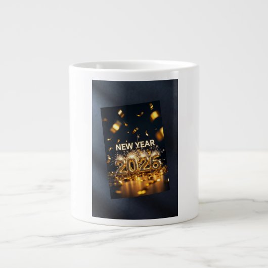 Year 2026 – Fresh Start Greet Specialty Mug Grote Koffiekop (Voorkant)