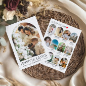 Year In Review Arch Family Photo Collage Feestdagenkaart