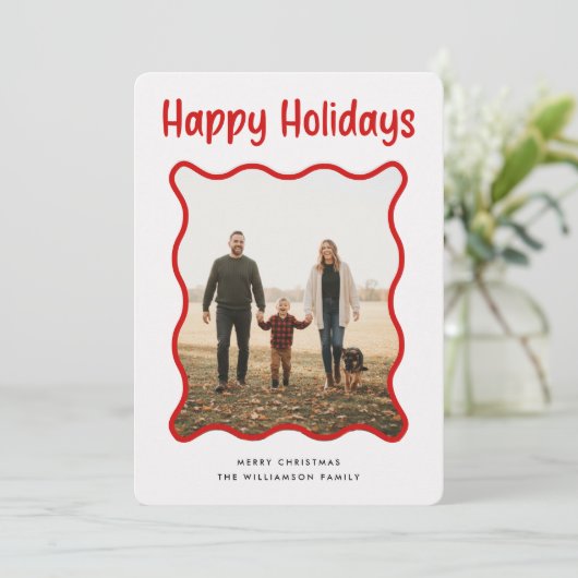 Year In Review Family Pet Photo Christmas Collage Feestdagenkaart (Staand voorkant)