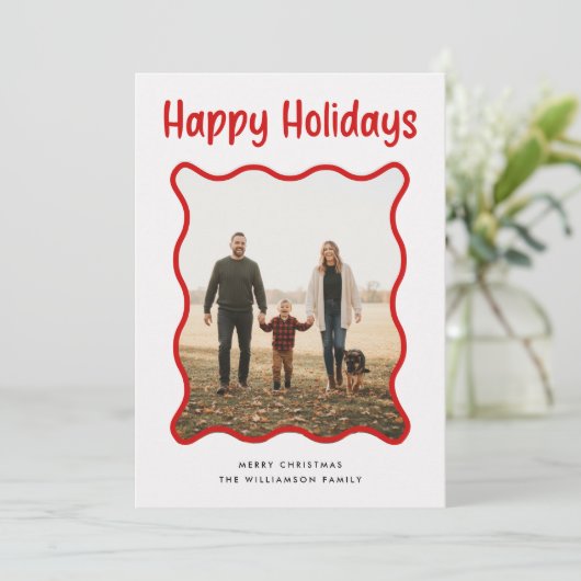 Year in Review Family Pet Photo Collage Christmas Feestdagenkaart (Staand voorkant)