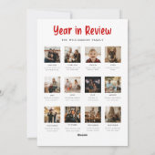 Year in Review Family Pet Photo Collage Christmas Feestdagenkaart (Achterkant)