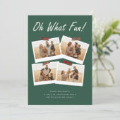 Year in Review Family Photo Collage Christmas Feestdagenkaart (Staand voorkant)