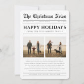 Year In Review Newspaper Photo Christmas Collage Feestdagenkaart (Voorkant)