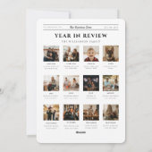 Year In Review Newspaper Photo Christmas Collage Feestdagenkaart (Achterkant)