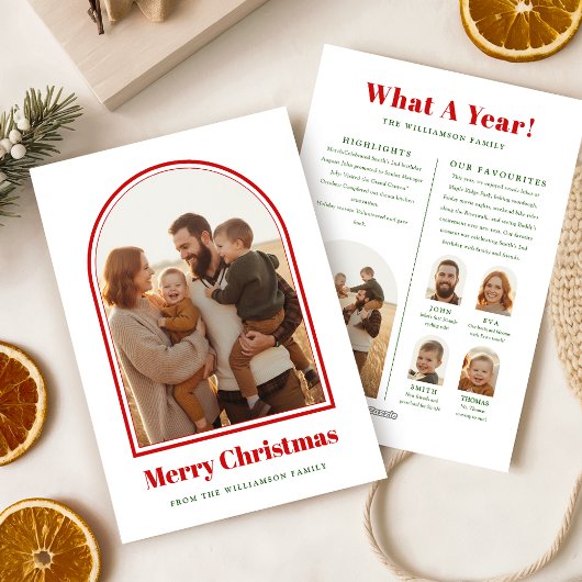 Year In Review What A Year Arch Photo Christmas Feestdagenkaart