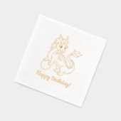Year of Dragon Birthday Folie Servetten (Links)