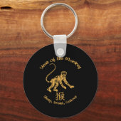 Year Of Monkey Traits Chinese Zodiac Chinese New Y Sleutelhanger (Voorkant)