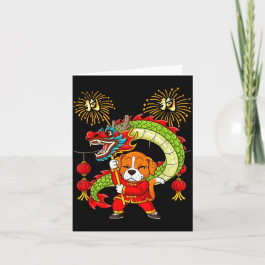Year Of The Dog Chinese Lunar New Year For Men Wom Kaart (Voorkant)