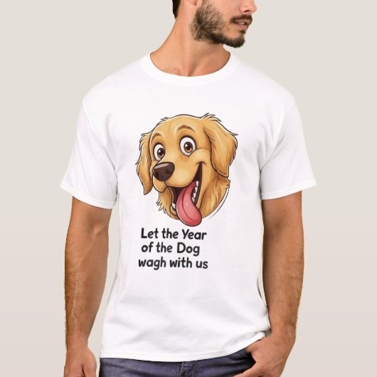 Year of the Dog Graphic for Dog Lovers T-Shirt (Voorkant)