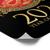Year Of The Dragon 2024 Chinese New Year Zodiac Lu Poster (Hoek)