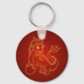 Year of the Dragon 2024 Chinese Zodiac Sleutelhanger (Voorkant)