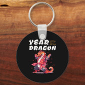 Year Of The Dragon Funny Dragons Chinese Zodiac Si Sleutelhanger (Voorkant)