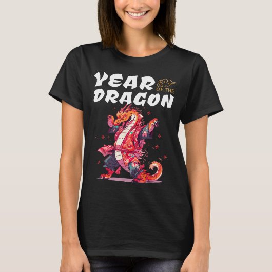 Year Of The Dragon Funny Dragons Chinese Zodiac Si T-shirt (Voorkant)