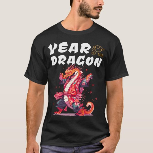 Year Of The Dragon Funny Dragons Chinese Zodiac Si T-shirt (Voorkant)