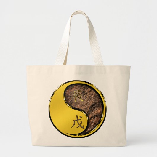 Year of the Earth Dragon Grote Tote Bag (Voorkant)