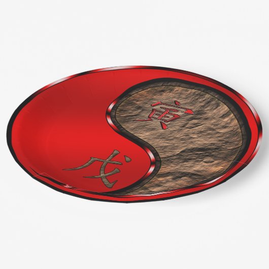 Year of the Earth Tiger Papieren Bordje (Gekanteld)