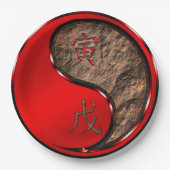 Year of the Earth Tiger Papieren Bordje (Voorkant)