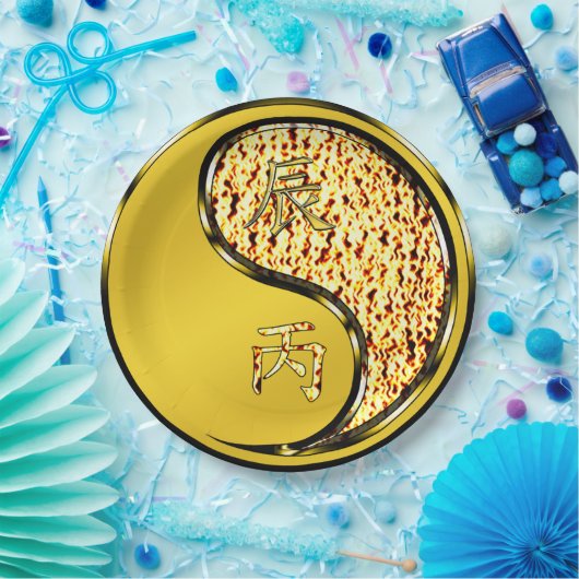 Year of the Fire Dragon Papieren Bordje (Feest)