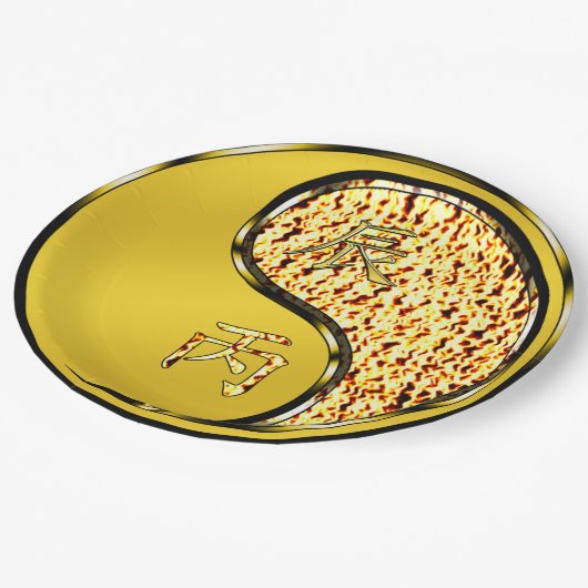 Year of the Fire Dragon Papieren Bordje (Gekanteld)