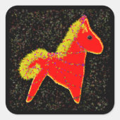 Year of the Fire Horse Chinese Lunar New Year Vierkante Sticker (Voorkant)