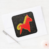 Year of the Fire Horse Chinese Lunar New Year Vierkante Sticker (Envelop)
