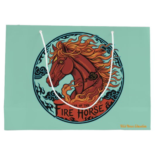 Year of the Fire Horse Groot Cadeauzakje (Achterkant)