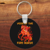 Year Of The Fire Horse Happy Chinese Lunar New Yea Sleutelhanger (Voorkant)
