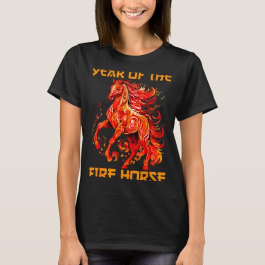 Year Of The Fire Horse Happy Chinese Lunar New Yea T-shirt (Voorkant)