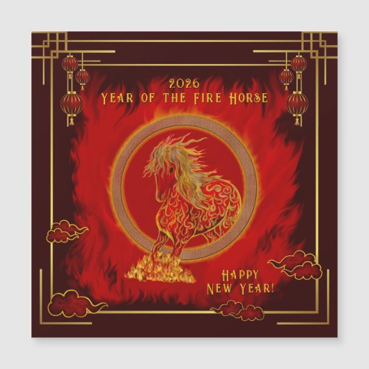 Year of the Fire Horse , Happy Lunar New Year (Voorkant)
