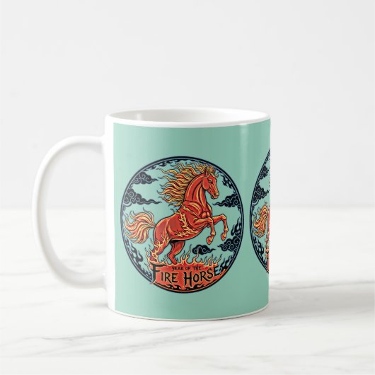 Year of the Fire Horse Mug Koffiemok (Links)