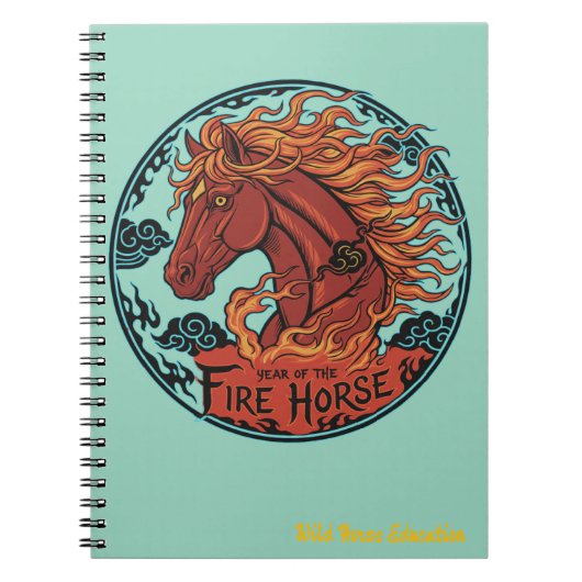 Year of the Fire Horse Notebook Design 2 Notitieboek (Voorkant)