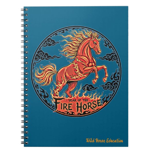 Year of the Fire Horse Notebook Notitieboek (Voorkant)